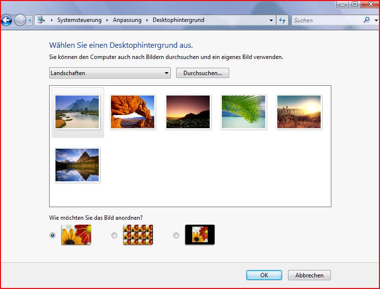 Hintergrund Windows Vista