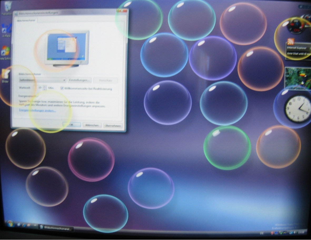 Bildschirmschoner Windows Vista
