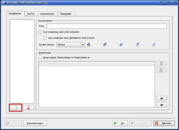 KDE Netzwerk Monitor