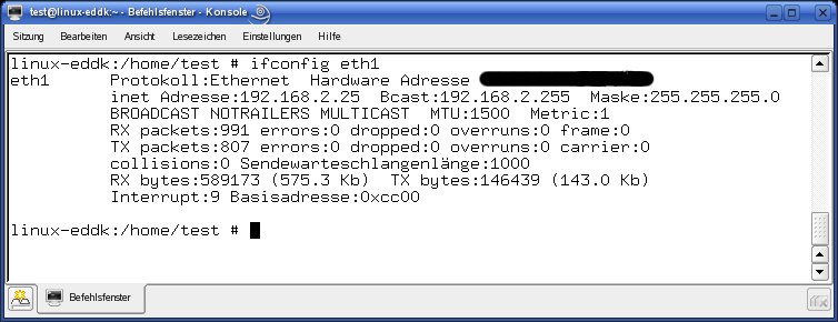 IFCONFIG unter Linux